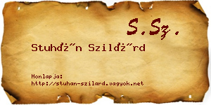 Stuhán Szilárd névjegykártya